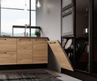 CUCINA COMPONIBILE CELESTE CON MANIGLIA